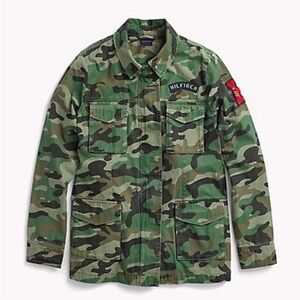 Tommy Hilfiger Denim Camo Field Utility Military Jacket